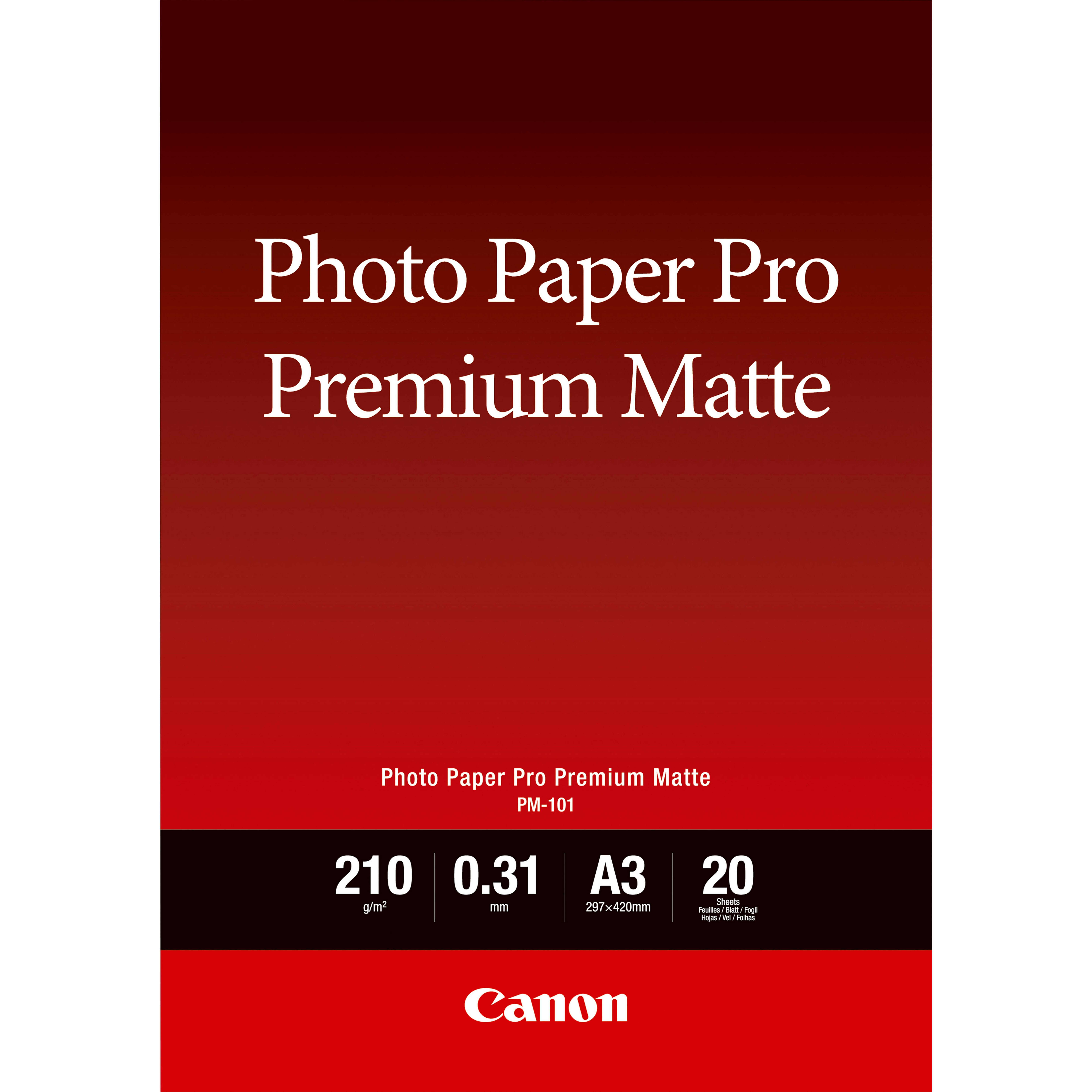 Canon fotopapír PM-101 A3 Premium Matte 210 g/m2 20 listů