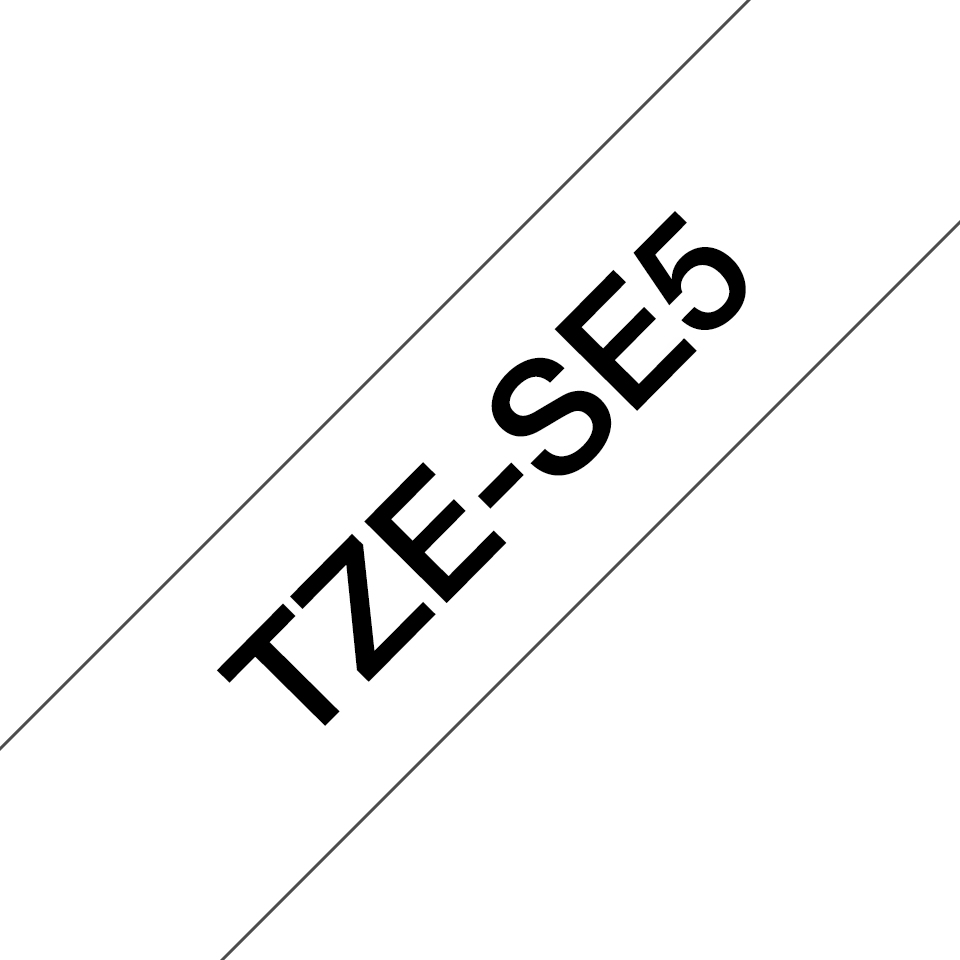 Brother - TZe-SE5, bílá / černá (24mm,plombovací)