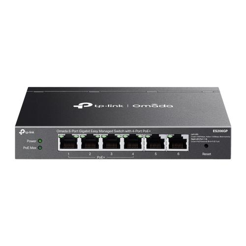 TP-LINK ES206GP Omada 6portový gigabitový Easy Managed switch se 4 porty PoE+
