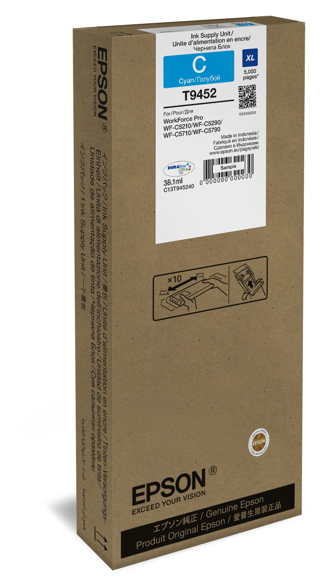 EPSON cartridge T9452 cyan XL (WF-C5xxx)