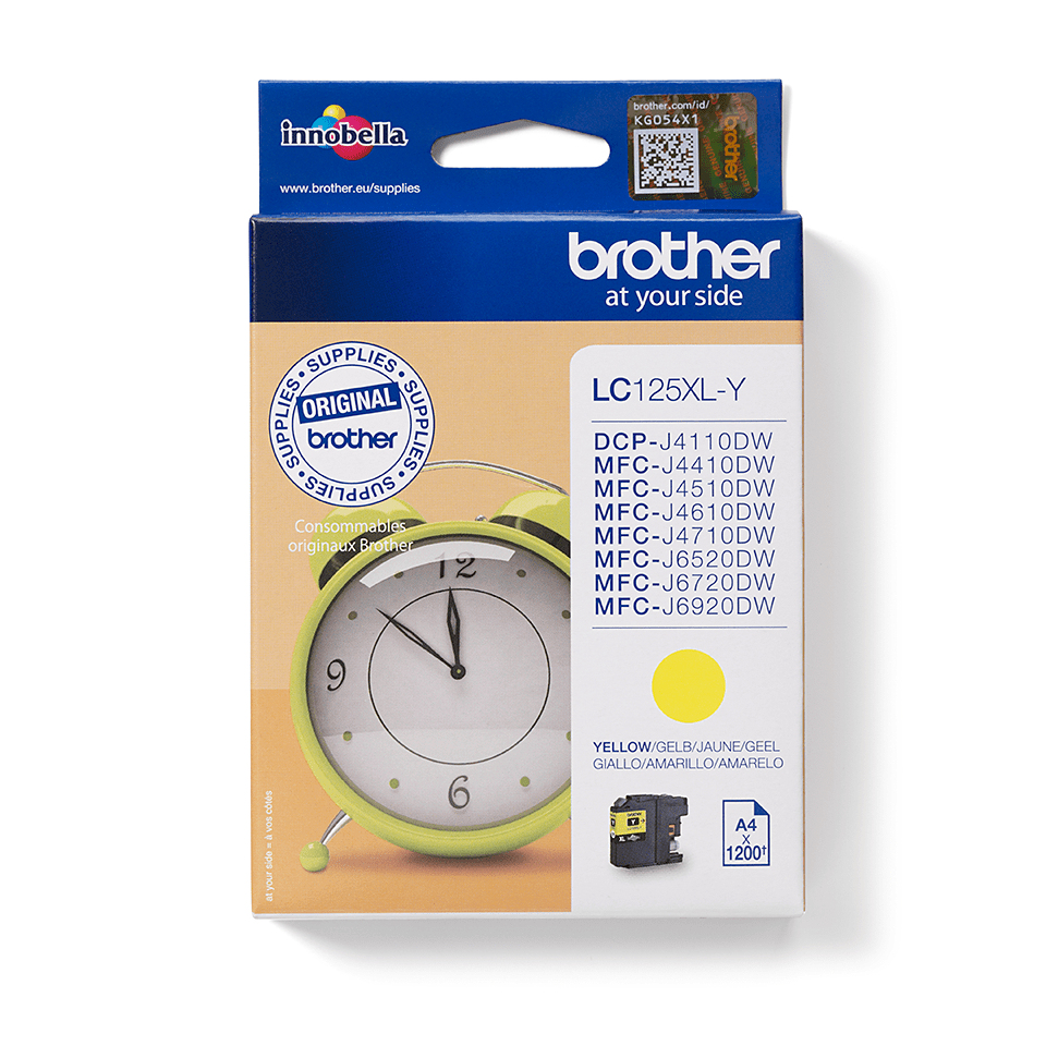 Brother LC-125XLY (inkoust yellow, 1200 str.@ 5% draft)