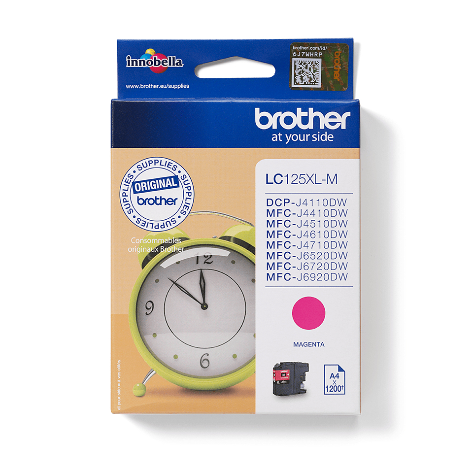 Brother LC-125XLM (inkoust magenta, 1200 str.@ 5% draft)