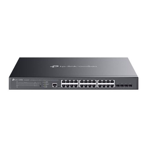TP-LINK SG3428XMPP Omada 24portový gigabitový a 4portový 10GE SFP+ L2 řízený switch s 16 porty PoE+ a 8 porty PoE++