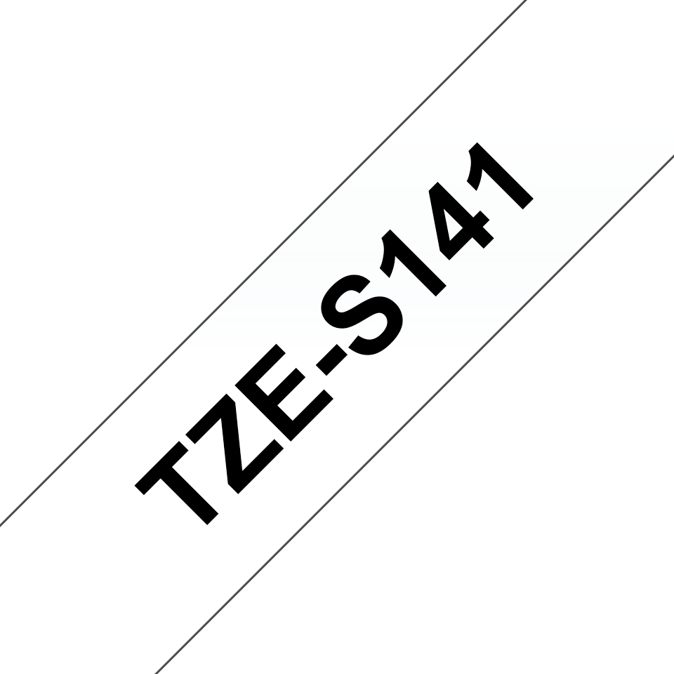 Brother - TZe-S141 průsvitná / černá (18mm,lamin.,extrémně adh.)