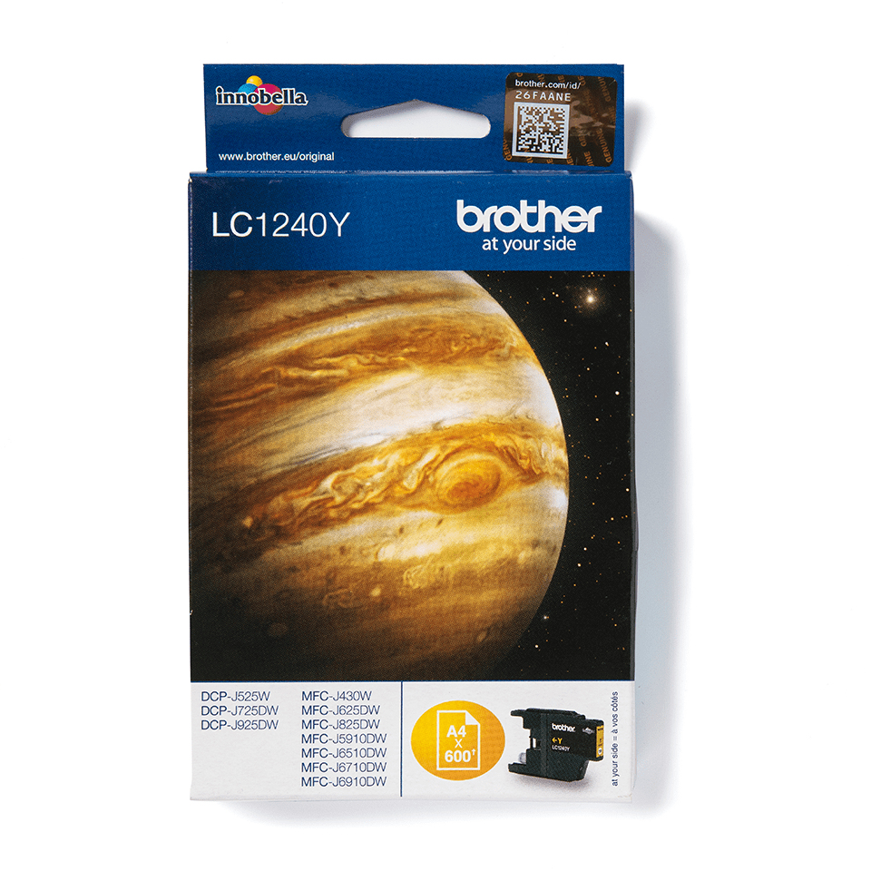 Brother LC-123Y (inkoust yellow, 600 str.@ 5% draft)