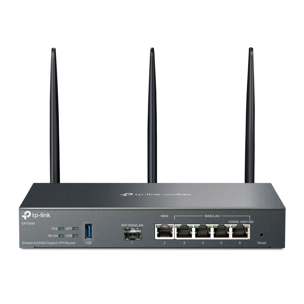 TP-Link ER706W - AX3000 Router VPN WiFi 6, 1x GWAN + 4x GWAN/LAN + 1x GWAN/LAN S
