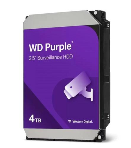 WDC WD44PURZ hdd 4TB SATA3-6Gbps 5400rpm 128MB CMR (řada PURPLE sledovací systémy a kamery) 180MB/s