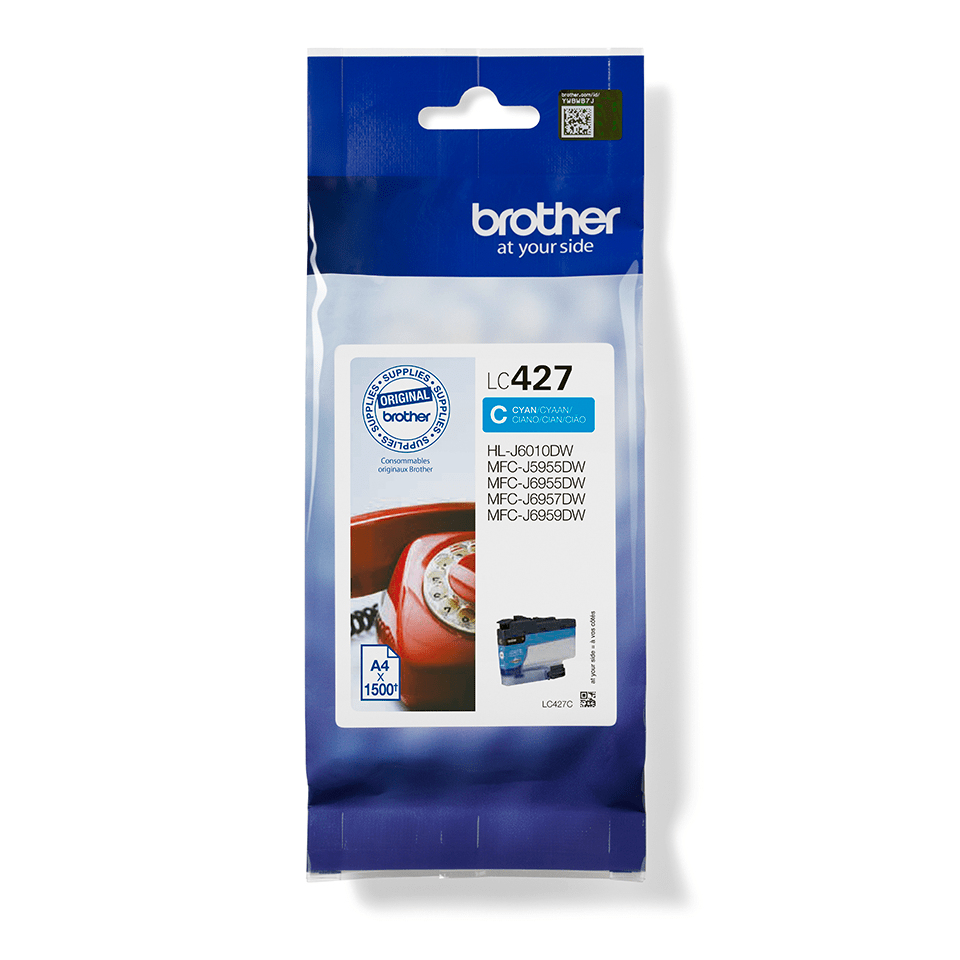 Brother LC-427C (inkoust cyan, 1500 str., ISO / IEC 24711)