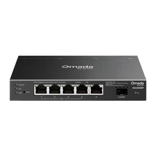 TP-LINK SG2206MP Omada Access 6portový gigabitový switch se 4 porty PoE+