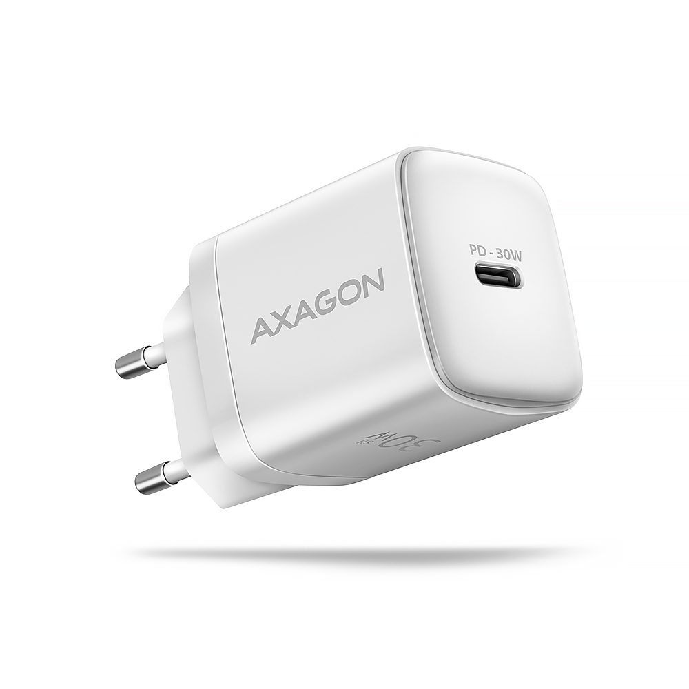 AXAGON ACU-PD30W, Sil nabíječka do sítě 30W, 1x port USB-C, PD3.0/PPS/QC4+/SFC/A