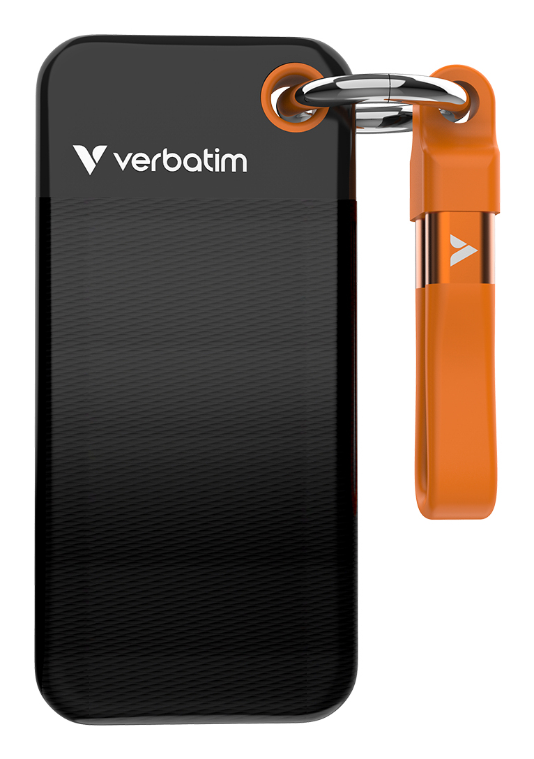 VERBATIM Pocket SSD 2TB, USB-C 3.2 Gen 2, černá/oranžová