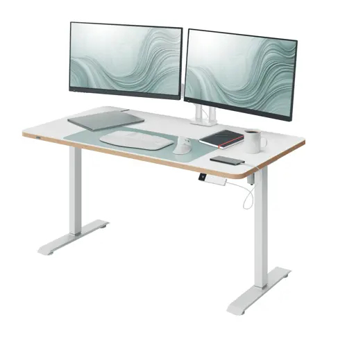 LEITZ Výškově nastavitelný elektrický ergonomický stůl Leitz Ergo bílý 120x70 cm