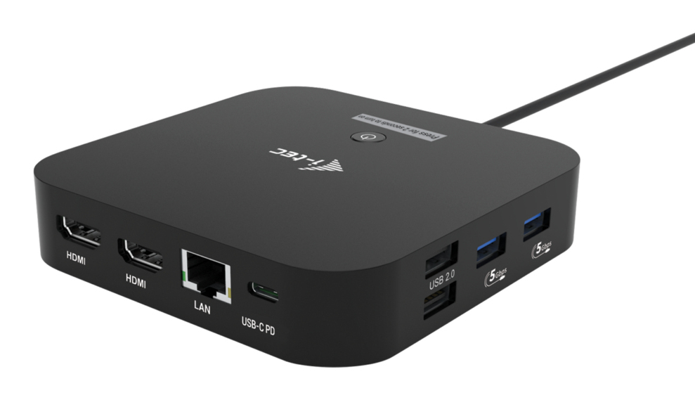 i-tec USB-C Dual HDMI Docking Station, Power Delivery 100W