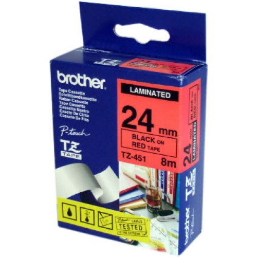 Brother - TZe-451, červená/ černá - 1ks (24mm, lamin.)
