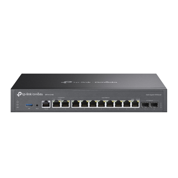 TP-Link ER7412-M2 Omada Multi-Gigabit VPN Router, 2x 2.5G porty, 8x 1G porty + 2