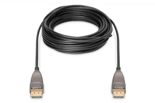 Digitus DisplayPort AOC hybridní připojovací kabel M/M, 10m, UHD 8K@60Hz, CE, zl
