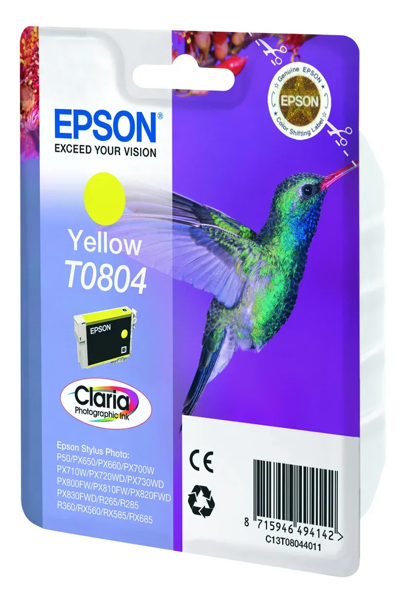 EPSON cartridge T0804 yellow (kolibřík)