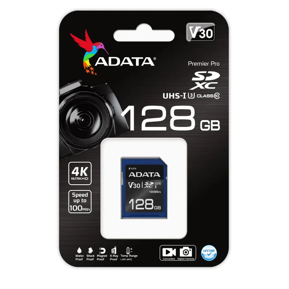 ADATA V30S/SDXC/128GB/UHS-I U3 / Class 10