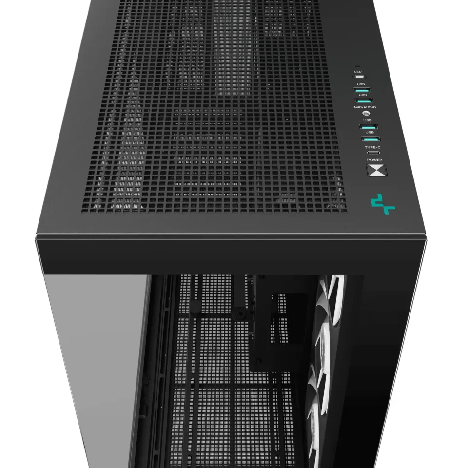 DEEPCOOL skříň CH780 / ATX / 420 mm fan ARGB / 4xUSB 3.0 / USB-C / prosklená / černá
