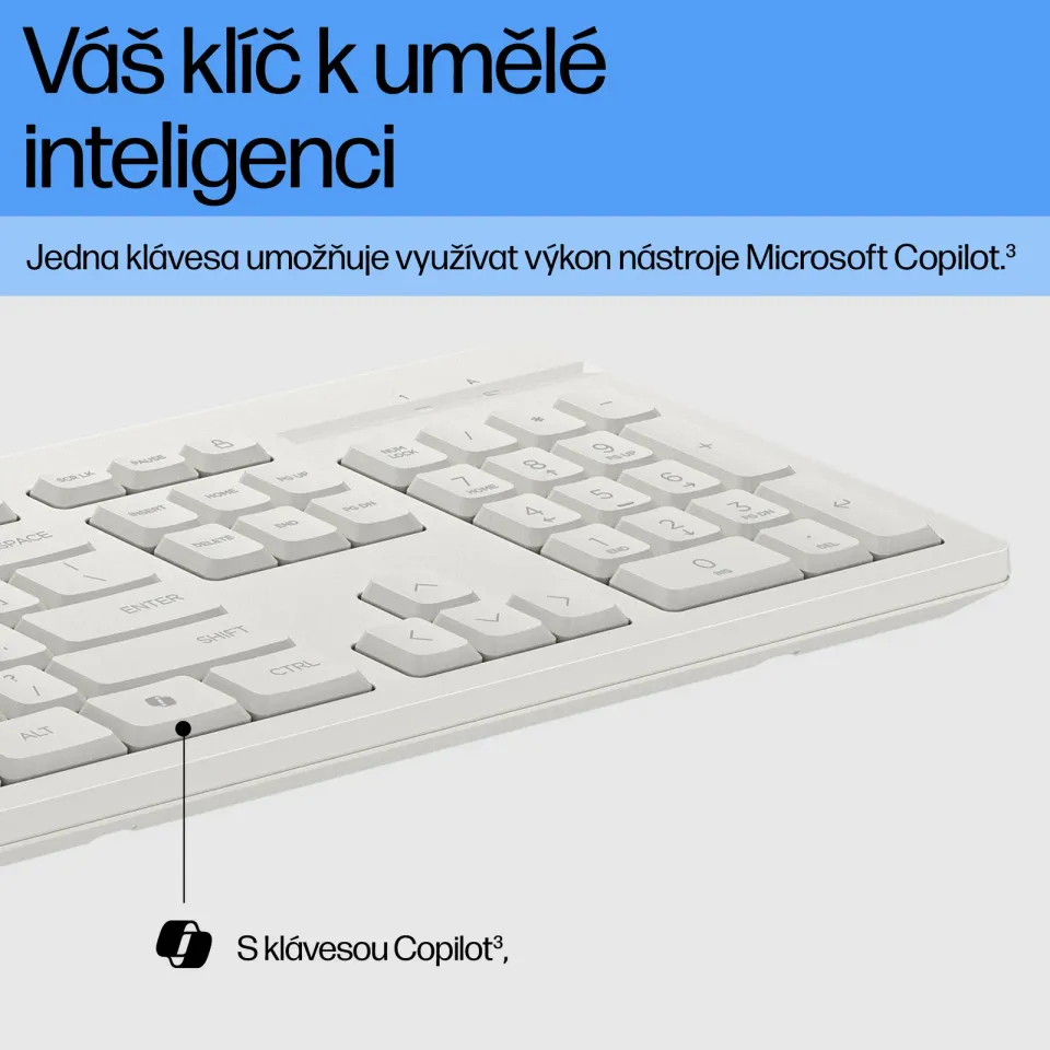 HP 225 Wired Mouse and Keyboard Combo G2 - Česká-Slovenská White