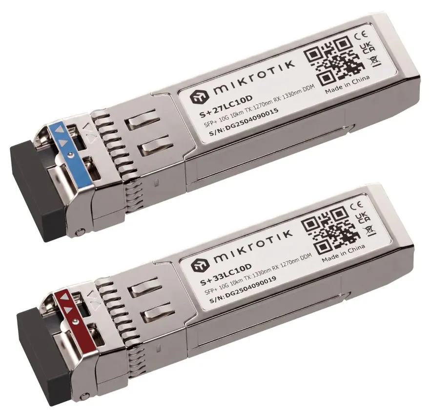 MikroTik S+2733LC10D SFP+ optický modul , SM,10km, 10G, 1270/1330nm