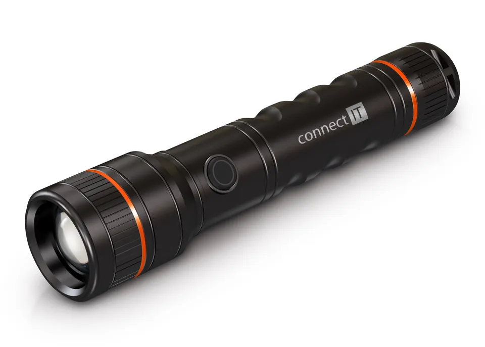 CONNECT IT GLEAM 1000R LED ruční svítilna dobíjecí (2200mAh), 1000 lm, hliníková
