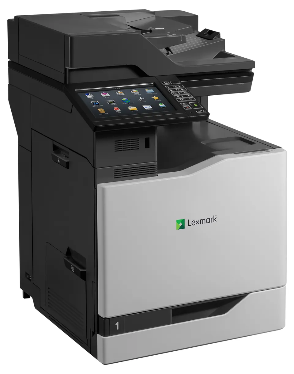 Lexmark CX825de – barevná laserová multifunkce A4 4 v 1 s faxem, 52 str./min, DADF, 10" displej