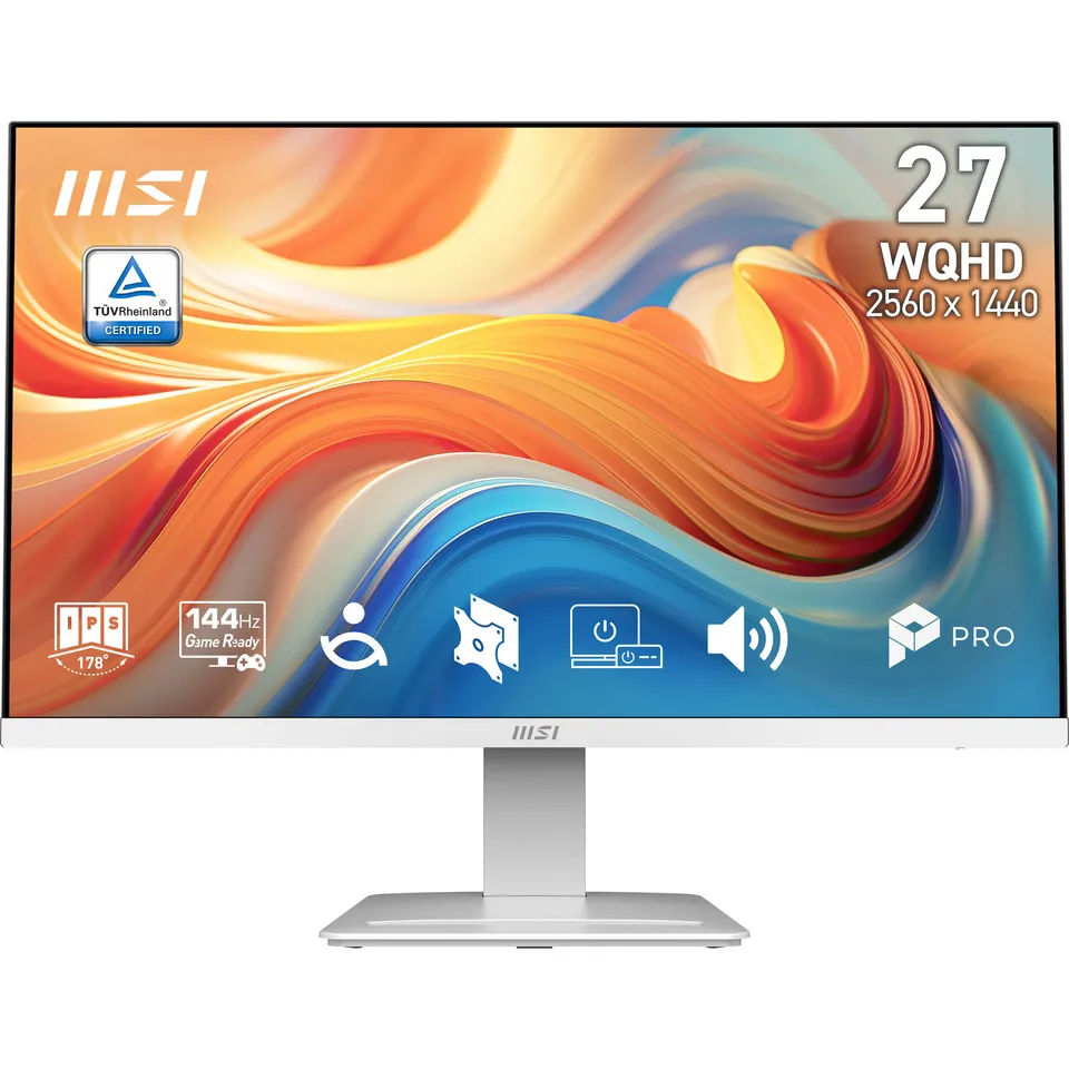 MSI monitor PRO MP273QW E14, 27" IPS/2560 x 1440 (WQHD)/144Hz/1ms/DP/2x HDMI/bíl