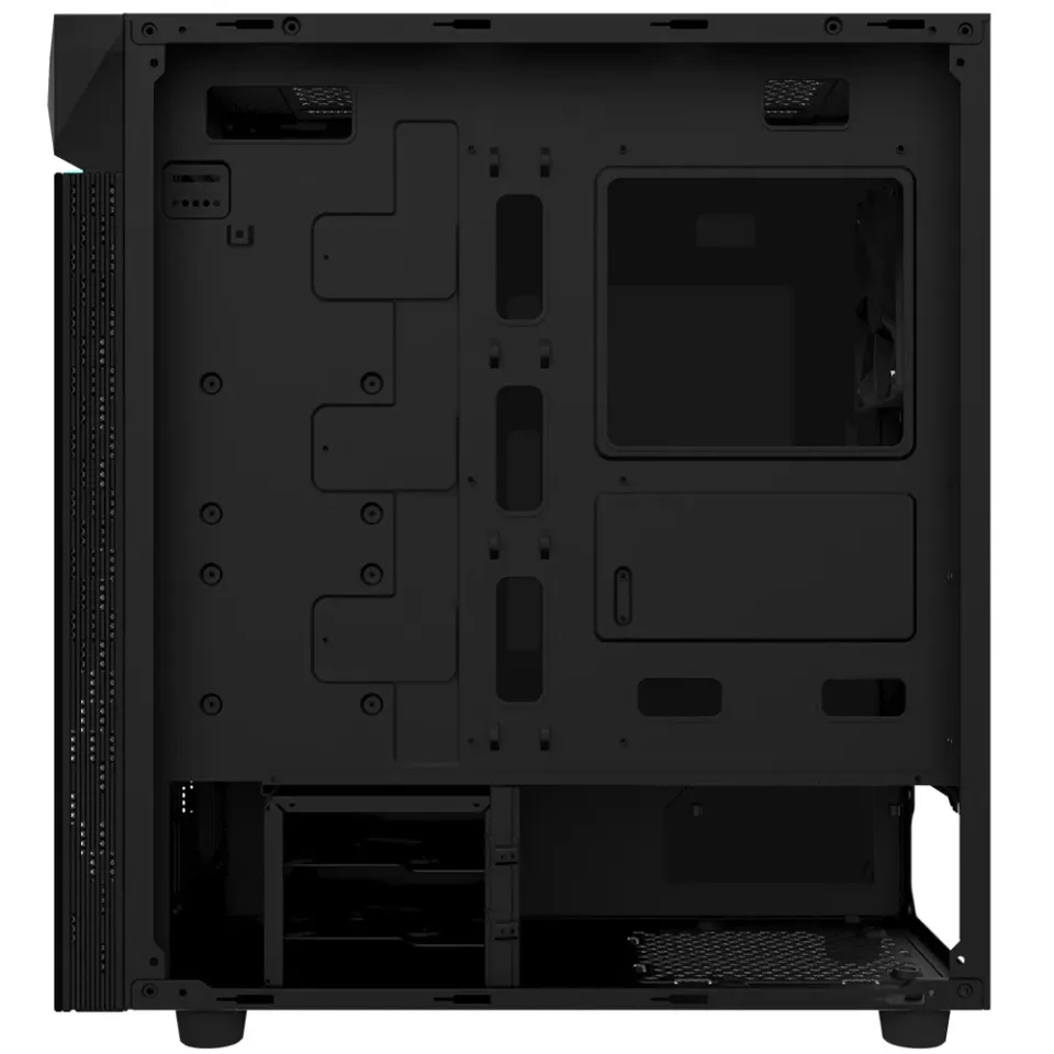 GIGABYTE skrín case GB-C200G, RGB Lighting, bez zdroje, transparentní bok, Mid t