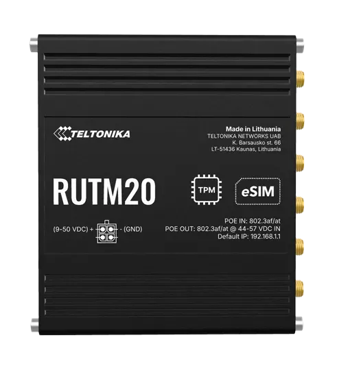 Teltonika RUTM20 Průmyslový 5G Wi-Fi Router, eSIM