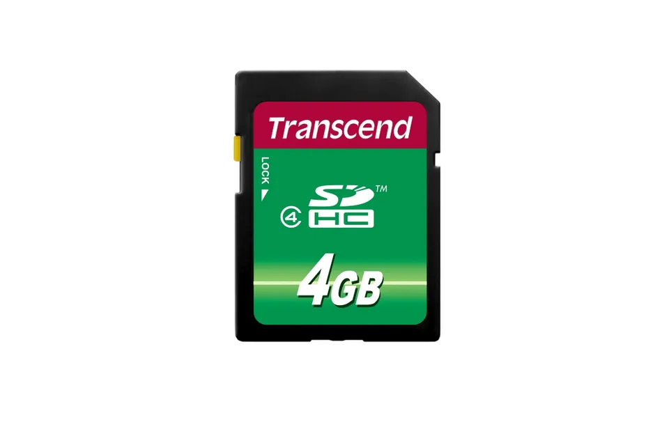 Transcend 4GB SDHC (Class 4) Speicherkarte, blau/schwarz