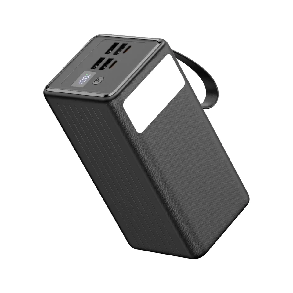 Platinet Powerbanka 60000 mAh 65W Power Delivery, 2xUSB-C, 2xUSB-A, kabel USB-C 1m, černá