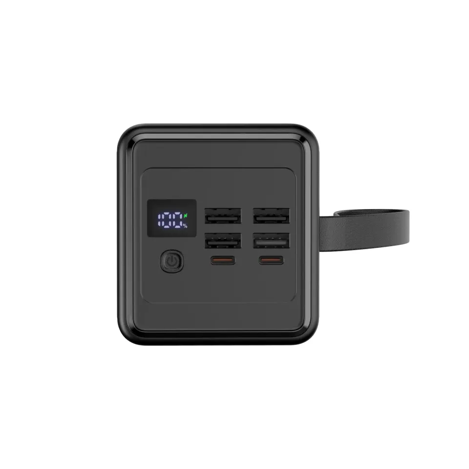 Platinet Powerbanka 60000 mAh 65W Power Delivery, 2xUSB-C, 2xUSB-A, kabel USB-C 1m, černá