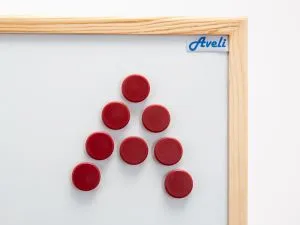 AVELI Set magnetů, červená barva