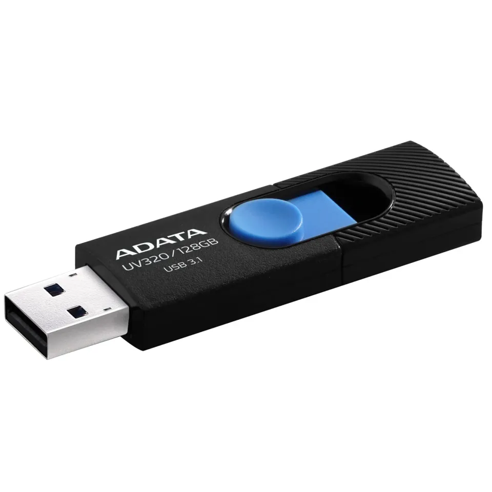 ADATA Flash Disk 128GB UV320, USB 3.1 Dash Drive, černá/modrá