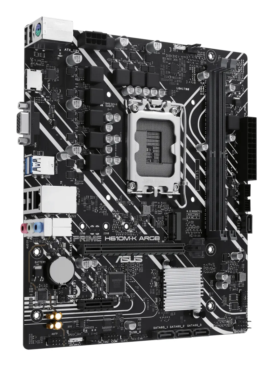 ASUS MB Sc LGA1700 PRIME H610M-K ARGB, Intel H610, 2xDDR5, 1xHDMI, 1xVGA, mATX