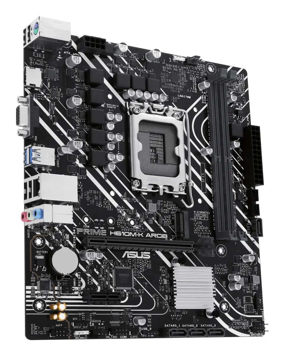 ASUS MB Sc LGA1700 PRIME H610M-K ARGB, Intel H610, 2xDDR5, 1xHDMI, 1xVGA, mATX