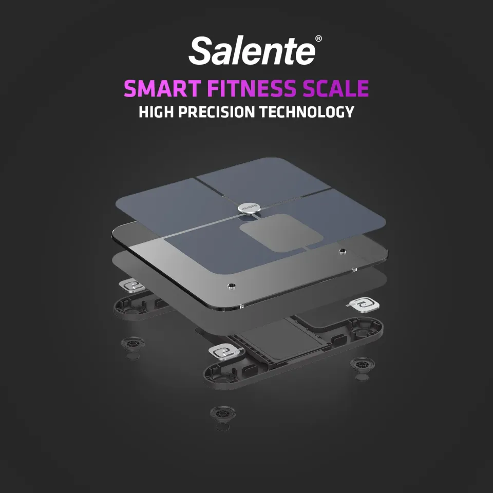 Salente BodyFit, chytrá osobní diagnostická fitness váha, Bluetooth, černá
