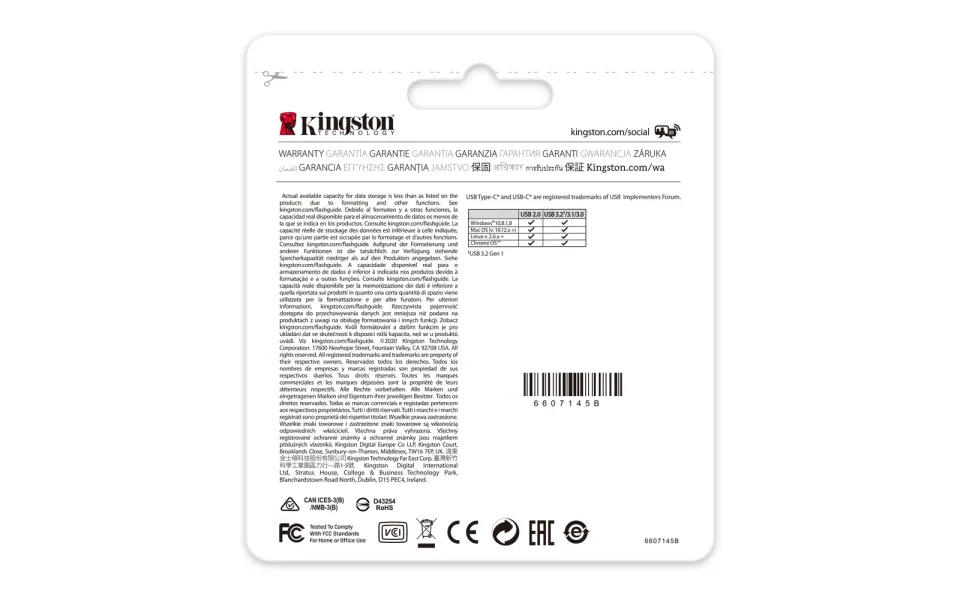 KINGSTON 256GB USB-C 3.2 Gen 1 DataTraveler 70