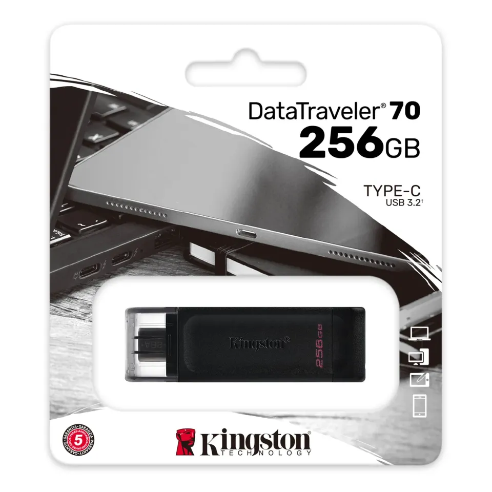 KINGSTON 256GB USB-C 3.2 Gen 1 DataTraveler 70