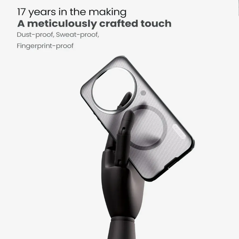 Nillkin Super Frosted PRO Magnetic Zadní Kryt pro Xiaomi 17 Ultra Transparent Black