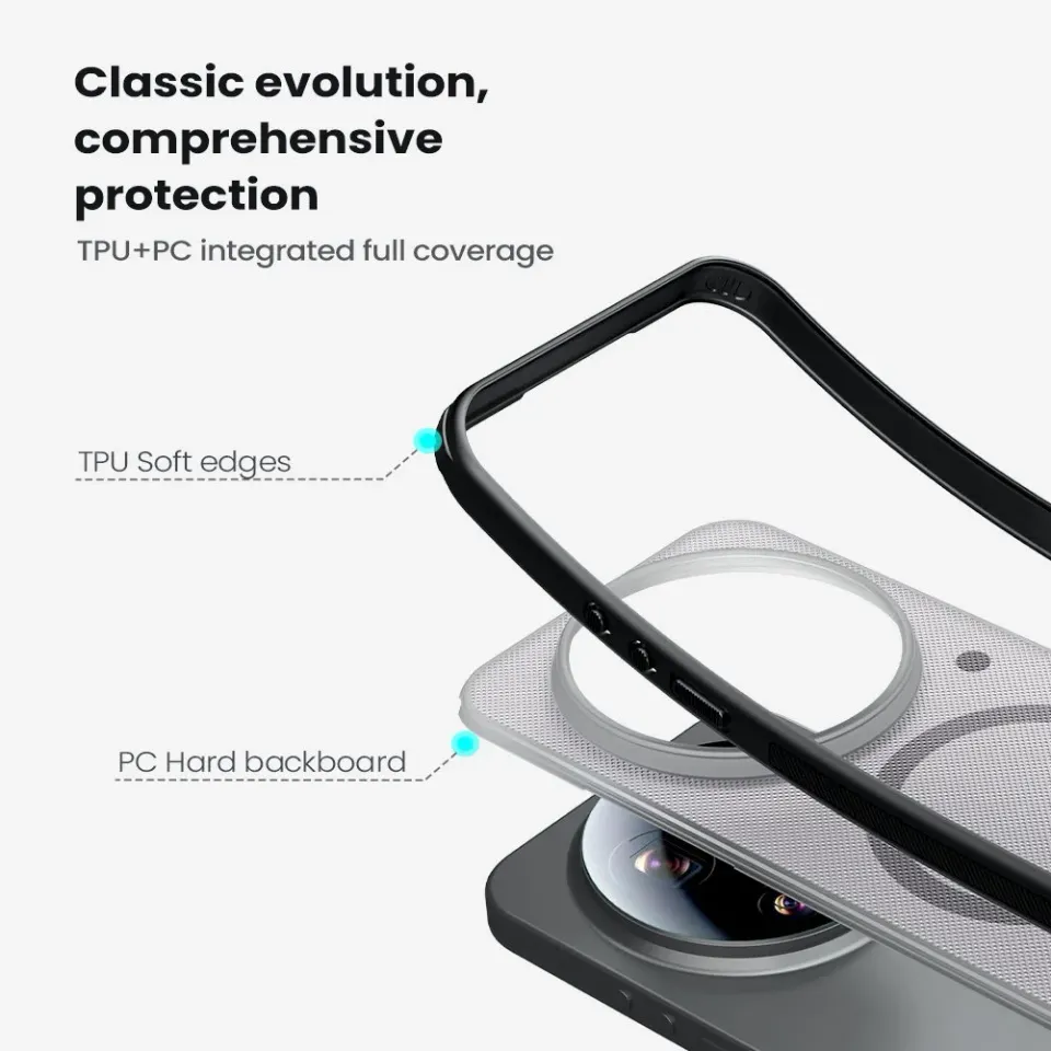 Nillkin Super Frosted PRO Magnetic Zadní Kryt pro Xiaomi 17 Ultra Transparent Black