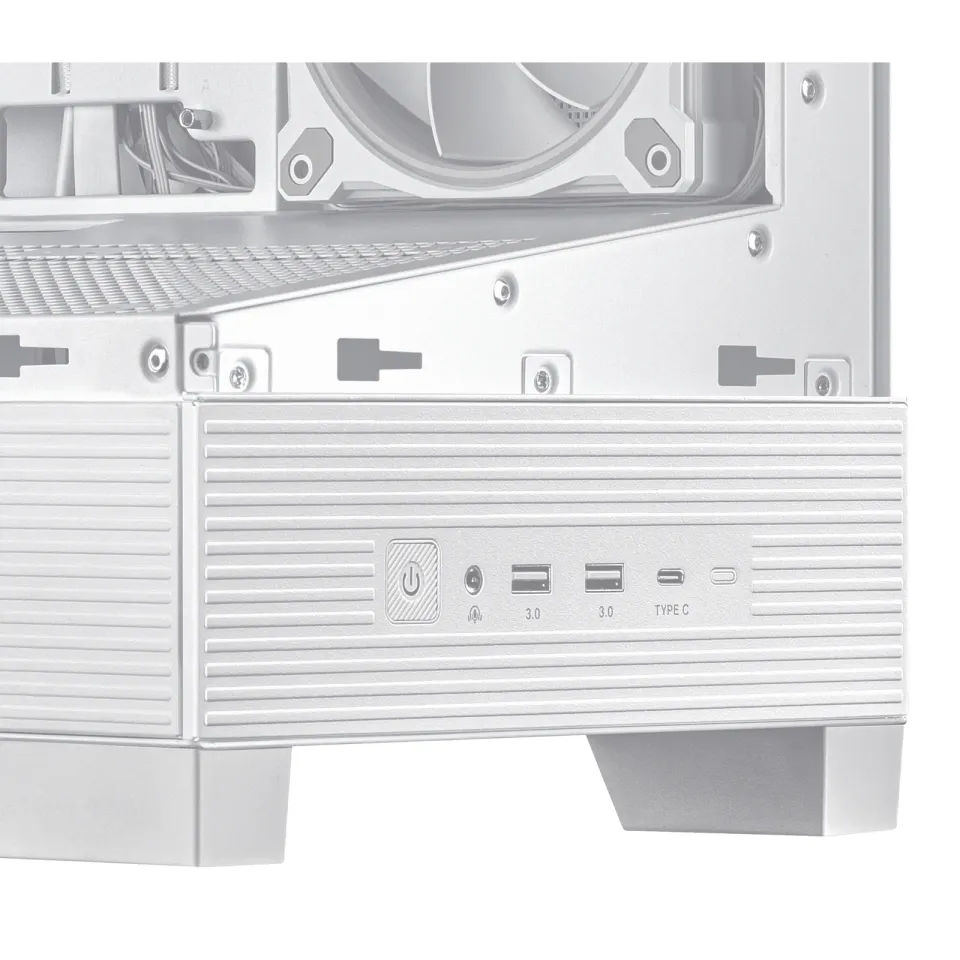 ASUS case A31 PLUS TG ARGB, Mid Tower, Průhledná bočnice, 4x120mm ARGB Fan, ARGB Hub, bílá