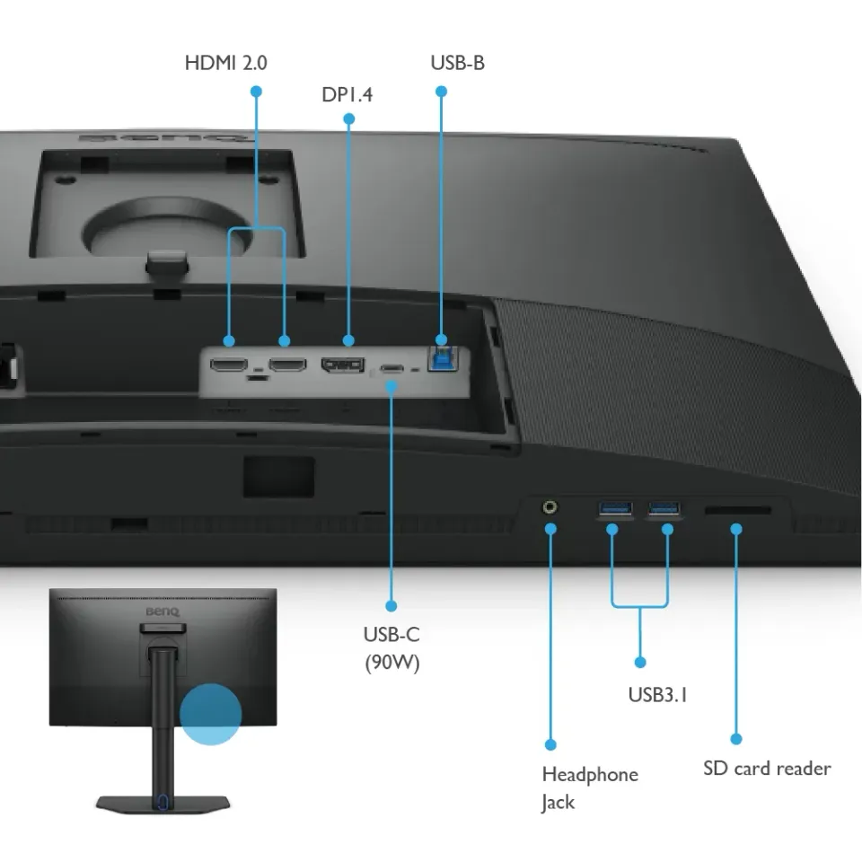 BenQ LCD SW272QN 27" IPS/2560x1440/300 nits/5ms/HDMI/DP/USB/Repro/Pivot/Výškově