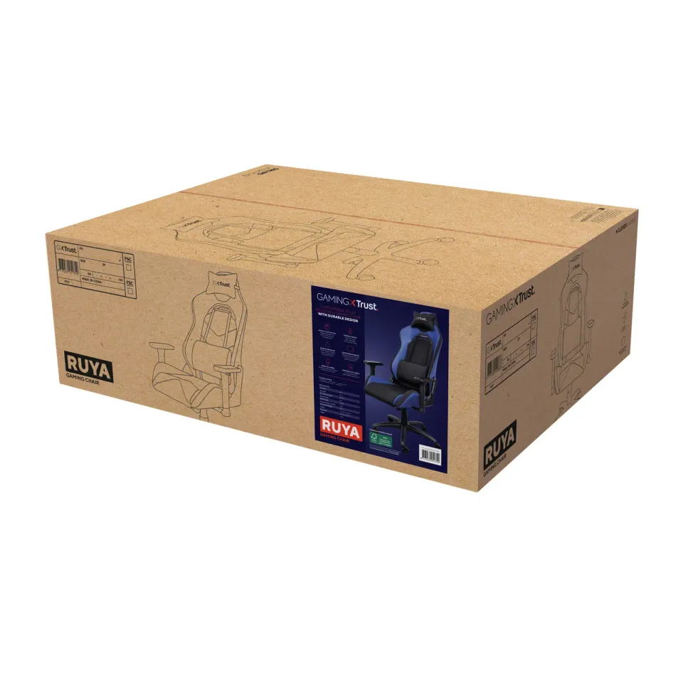 TRUST GXT714 RUYAB ECO GAMING CHAIR BLUE