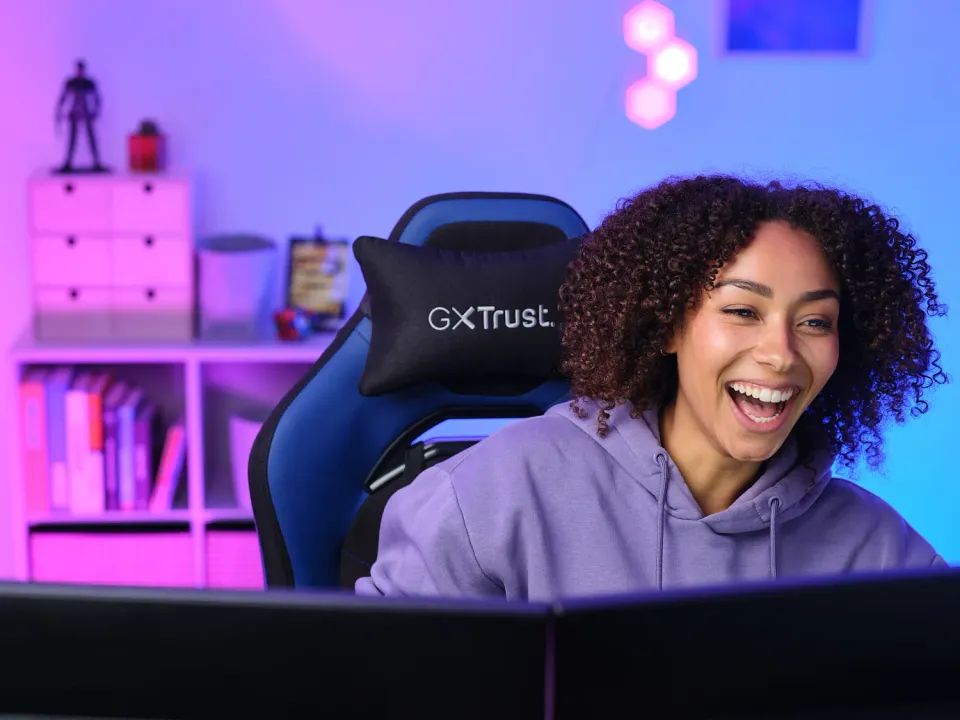 TRUST GXT714 RUYAB ECO GAMING CHAIR BLUE