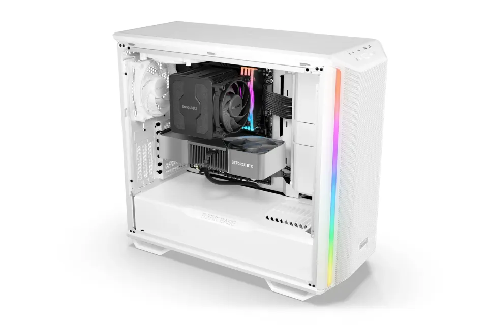 Be quiet! skříň DARK BASE 701 / MidT / bez zdroje / 3x140mm fan / ARGB / 1x USB-C + 2x USB3 / průhledná bočnice / bílá