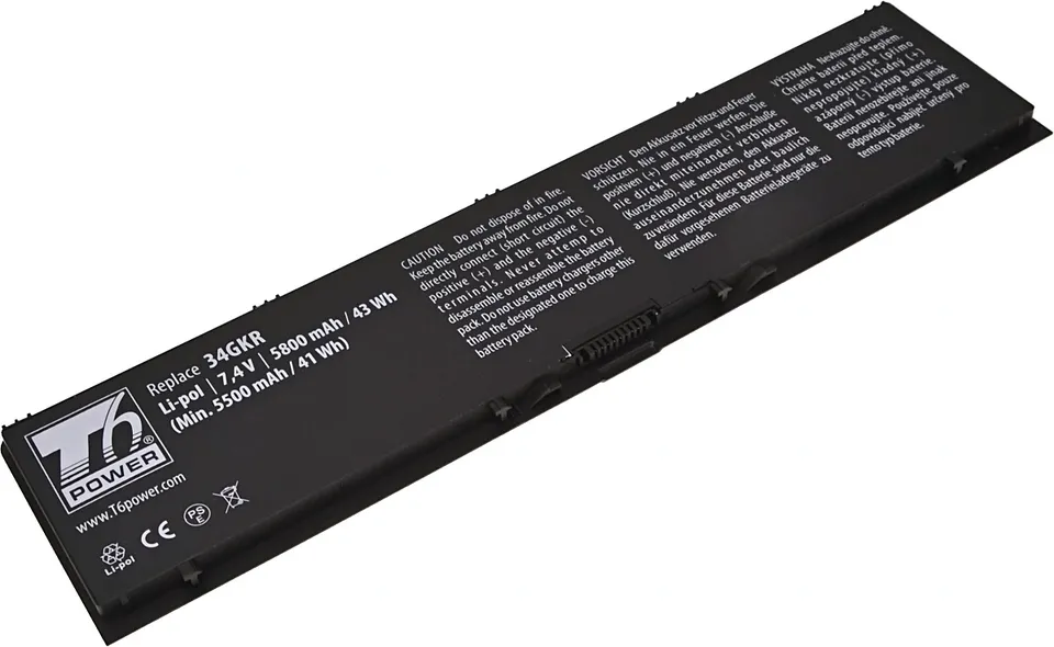 Baterie T6 Power pro Dell Latitude E7440, Latitude E7450, 5800mAh, 43Wh, 4cell, Li-pol