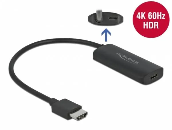 Delock Adapter HDMI-A Stecker > USB Type-C Buchse (DP Alt Mode) 4K 60 Hz