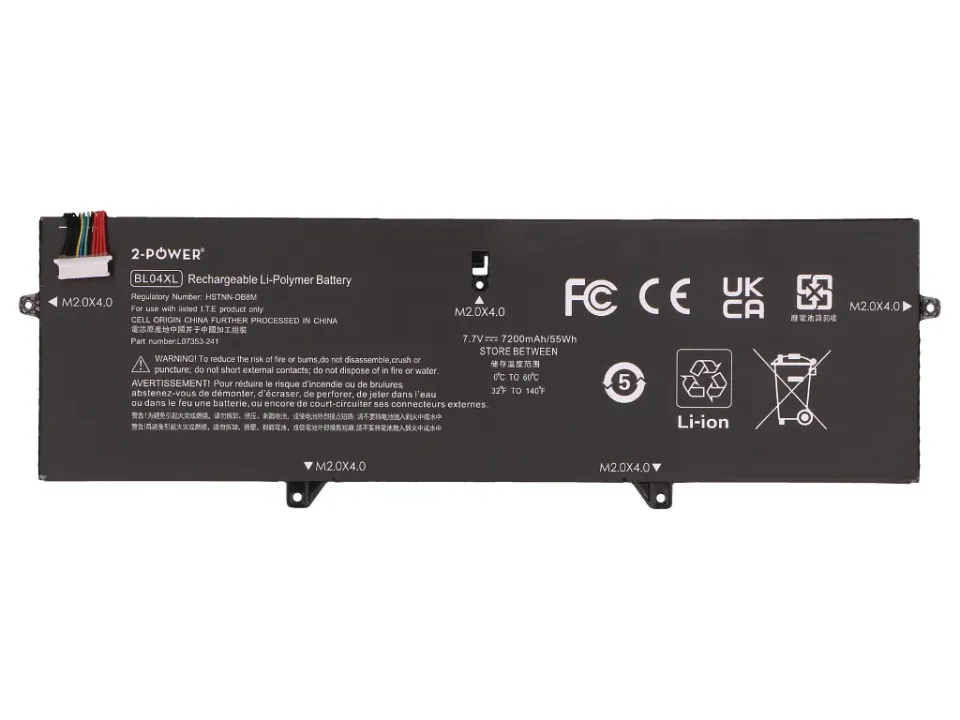 2-power BL04XL 4 článková Baterie do Laptopu 7,7V 6800mAh